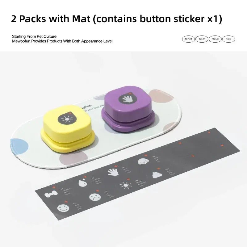 Recordable Dog Training Buttons and Mat for Enhanced Canine Communication and Training