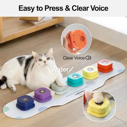 Recordable Dog Training Buttons and Mat for Enhanced Canine Communication and Training
