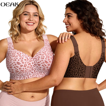 OEAK Women's Seamless Wireless Push-Up Bra - Ultimate Comfort and Support for Activewear