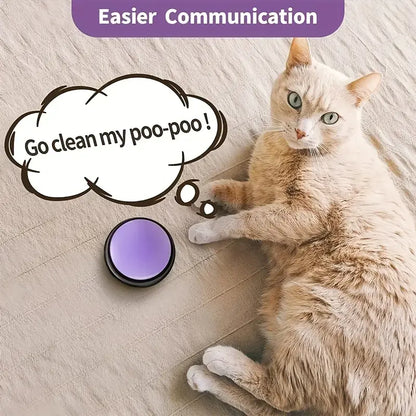 6 Recordable Pet Communication Buttons for Dogs and Cats - Interactive Voice Recording Device for Enhanced Pet Interaction, Battery-Free Design