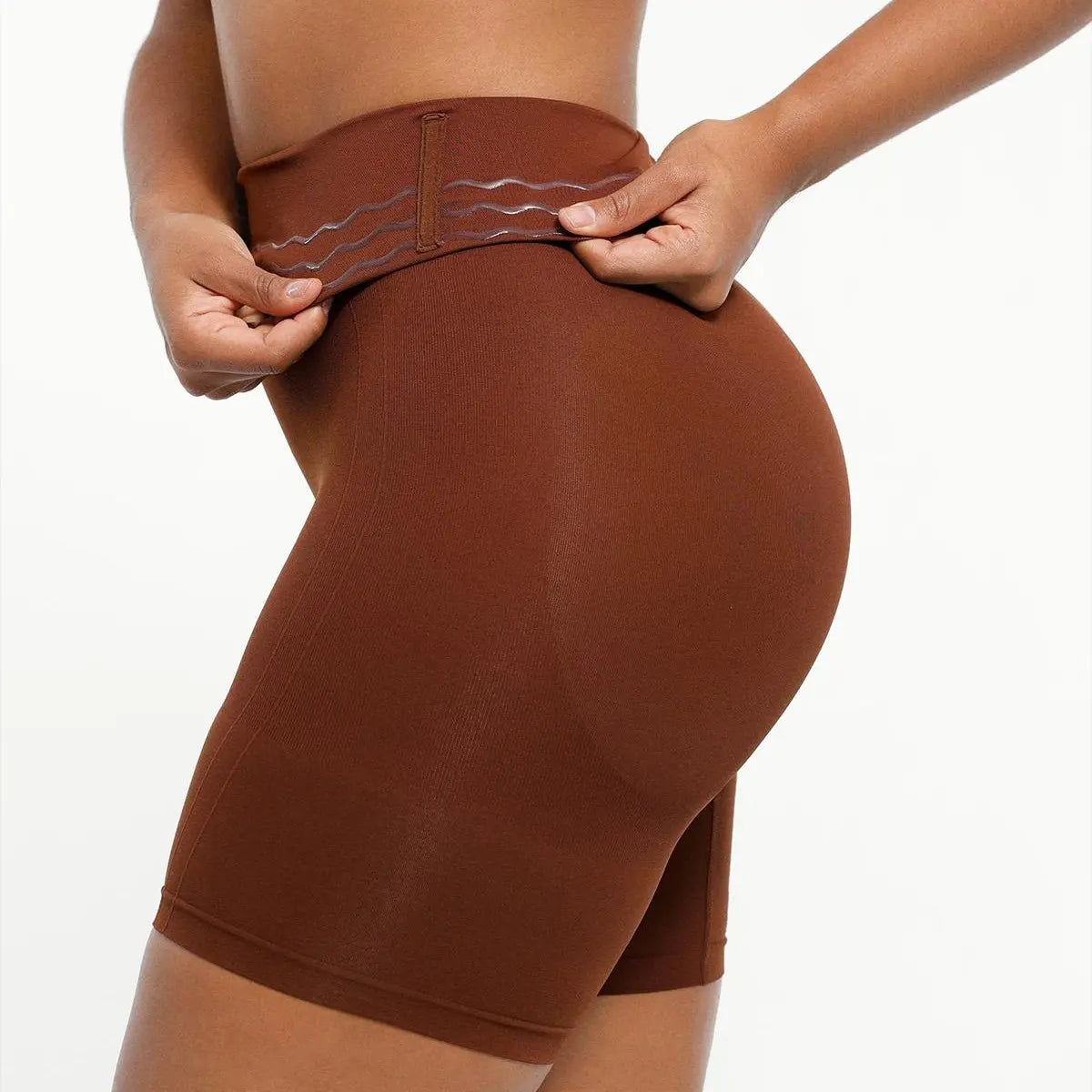 Shapellx Women's High-Waisted Seamless Sculpting Shorts with Tummy Control and Thigh Slimming Features