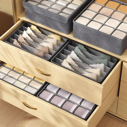 Socks and Underwear Storage Organizer Box with Multi-Grid Design for Optimal Clothing Organization