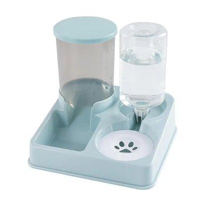 Automatic Dual-Incline Pet Food and Water Dispenser for Indoor Use