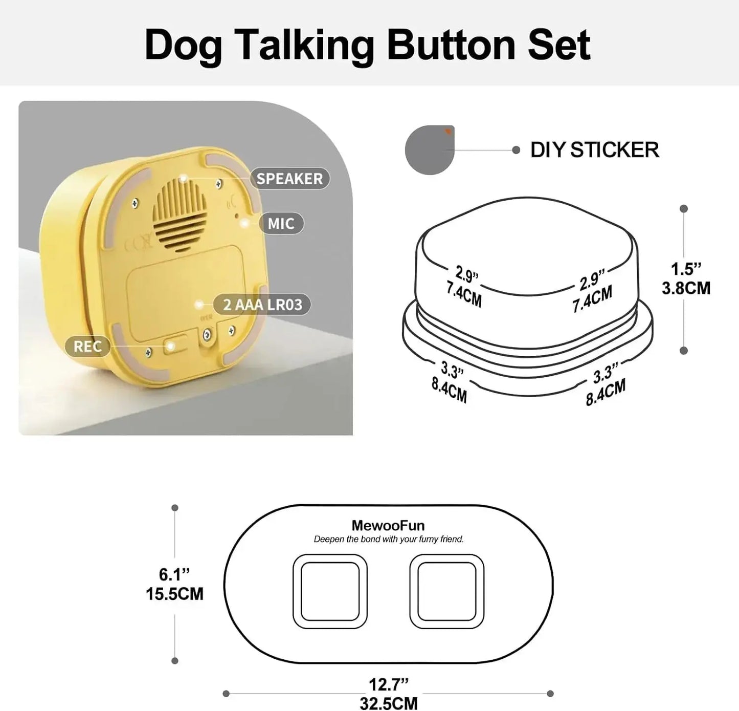 Recordable Dog Training Buttons and Mat for Enhanced Canine Communication and Training