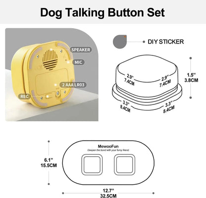 Recordable Dog Training Buttons and Mat for Enhanced Canine Communication and Training
