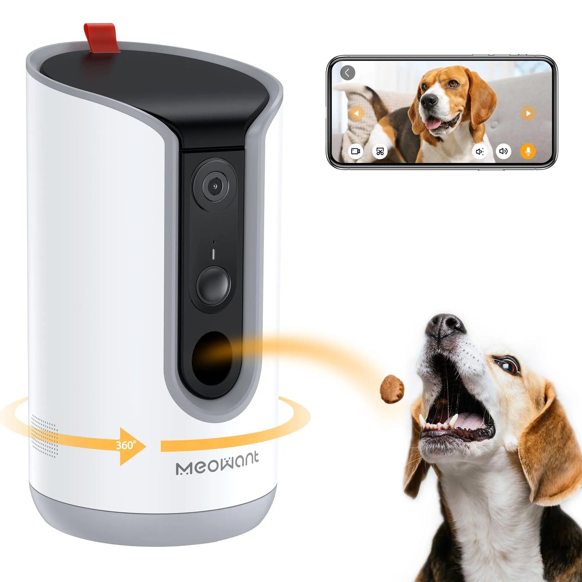 Meowant Dog Treat Dispenser with 2K HD Camera