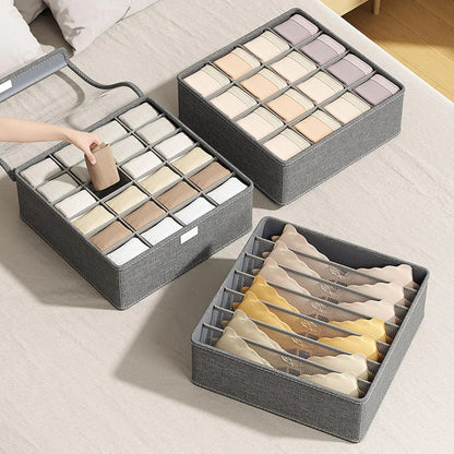 Socks and Underwear Storage Organizer Box with Multi-Grid Design for Optimal Clothing Organization