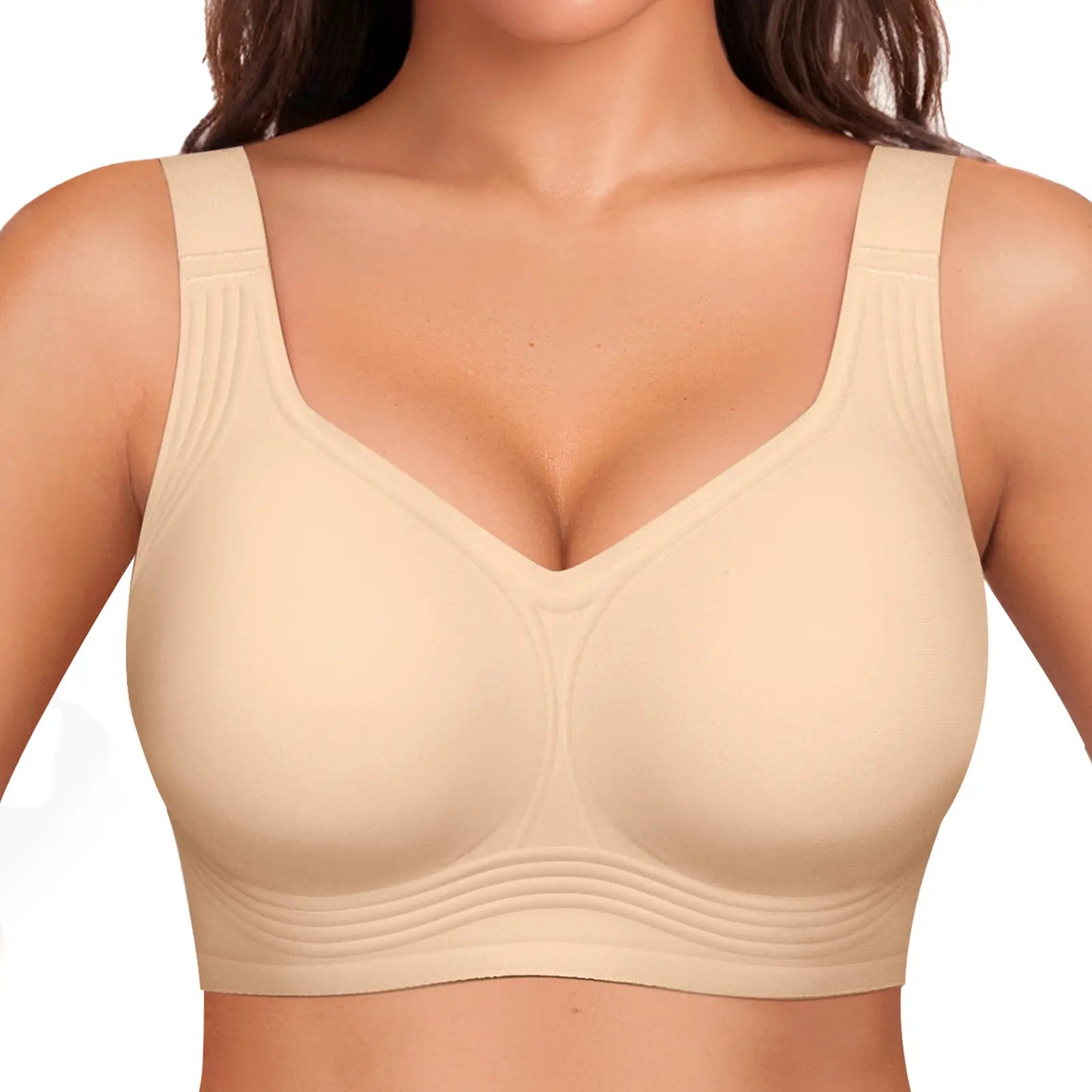 OEAK Women's Seamless Wireless Push-Up Bra - Ultimate Comfort and Support for Activewear