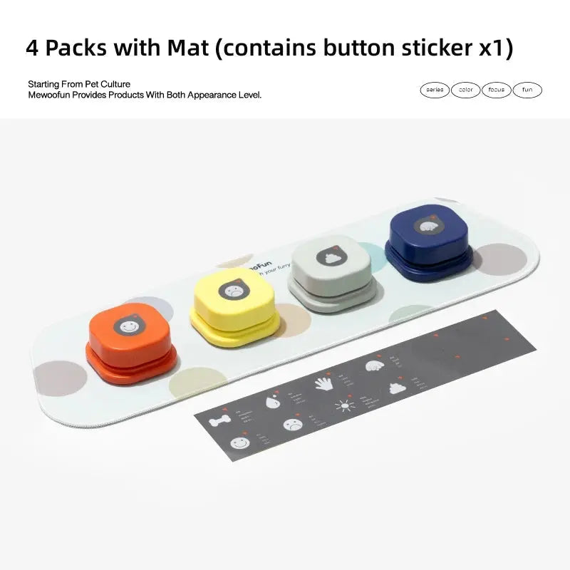 Recordable Dog Training Buttons and Mat for Enhanced Canine Communication and Training