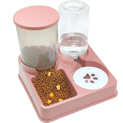 Automatic Dual-Incline Pet Food and Water Dispenser for Indoor Use