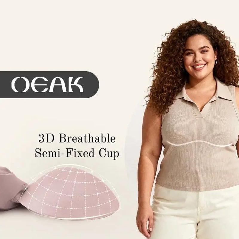 OEAK Women's Seamless Wireless Push-Up Bra - Ultimate Comfort and Support for Activewear