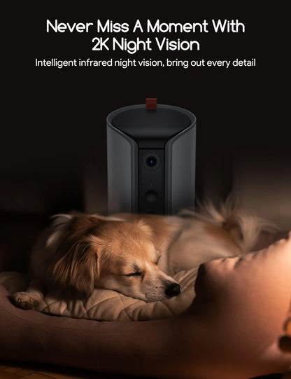 Meowant Dog Treat Dispenser with 2K HD Camera