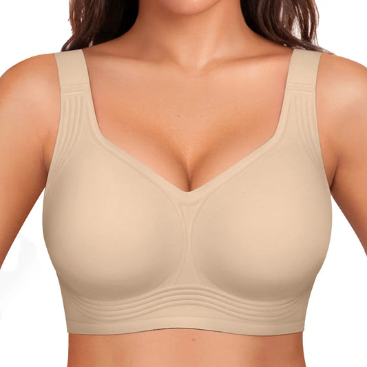 OEAK Women's Seamless Wireless Push-Up Bra - Ultimate Comfort and Support for Activewear