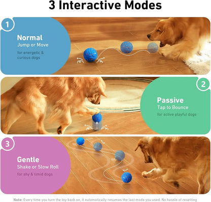 Smart Interactive Dog Toy - Wicked Ball AIR: Automatic Moving, Bouncing, and Rotating Waterproof E-TPU Ball for Medium to Large Breeds