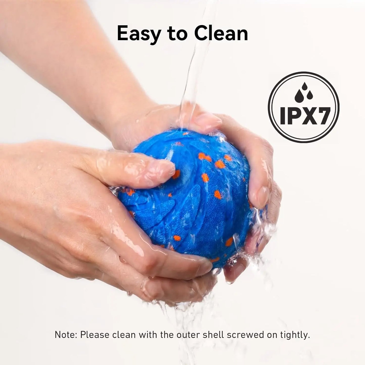 Smart Interactive Dog Toy - Wicked Ball AIR: Automatic Moving, Bouncing, and Rotating Waterproof E-TPU Ball for Medium to Large Breeds