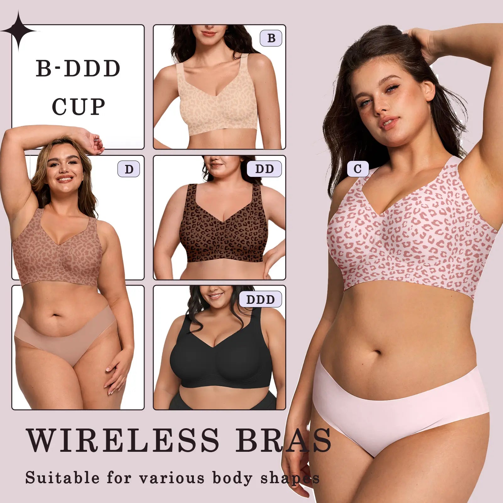 OEAK Women's Seamless Wireless Push-Up Bra - Ultimate Comfort and Support for Activewear