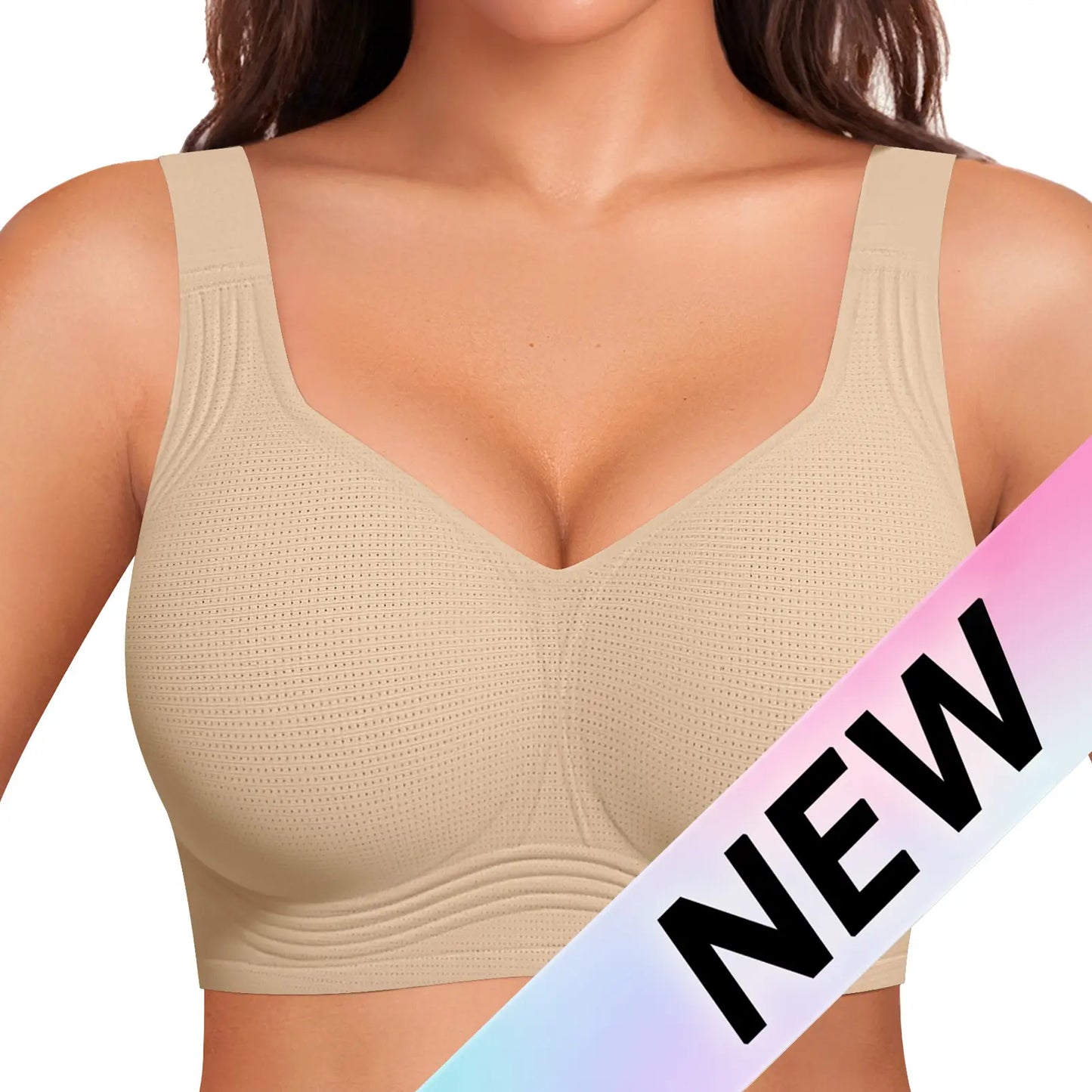 OEAK Women's Seamless Wireless Push-Up Bra - Ultimate Comfort and Support for Activewear
