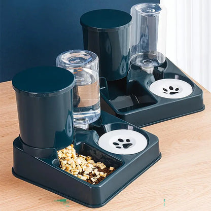 Automatic Dual-Incline Pet Food and Water Dispenser for Indoor Use