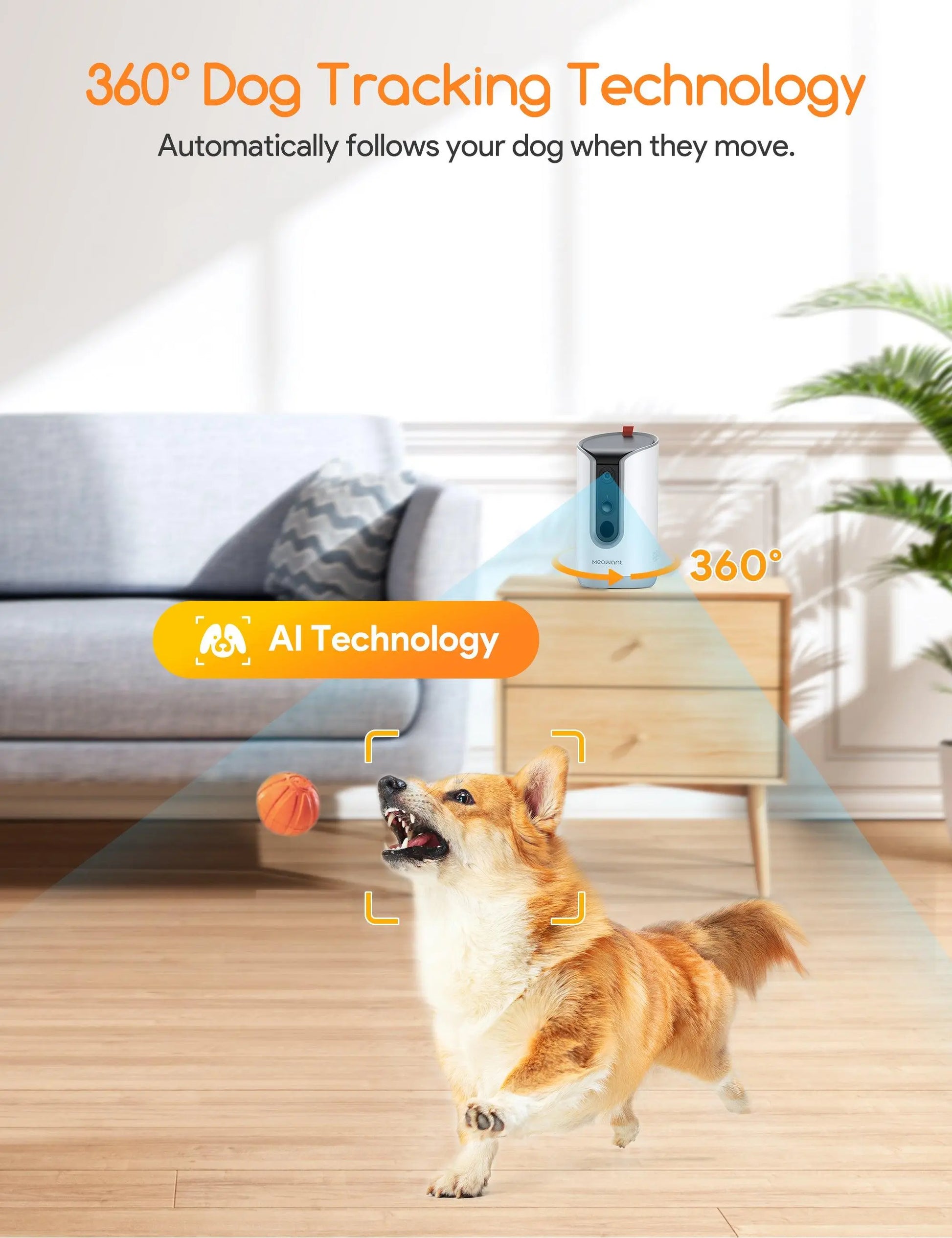 Meowant Dog Treat Dispenser with 2K HD Camera