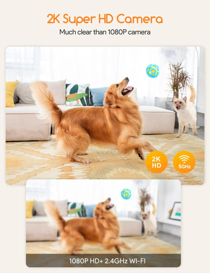 Meowant Dog Treat Dispenser with 2K HD Camera