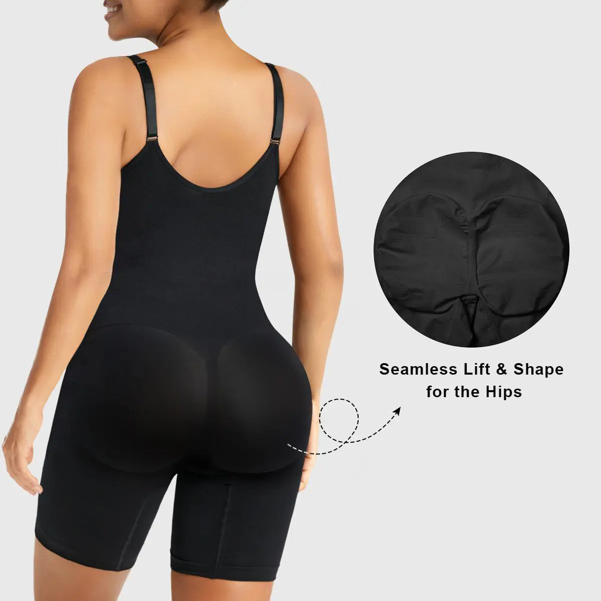 SHAPERX Women's Tummy Control Bodysuit with Zip Closure, Ultra-Stretch Fabric, Adjustable Fit, and Breathable Mesh for Superior Comfort