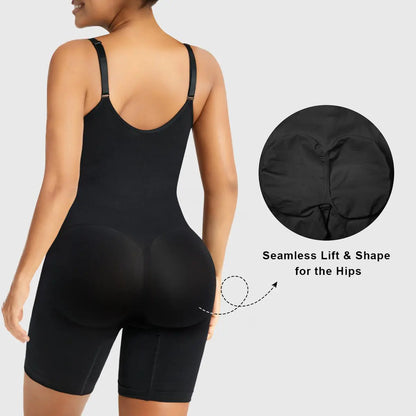 SHAPERX Women's Tummy Control Bodysuit with Zip Closure, Ultra-Stretch Fabric, Adjustable Fit, and Breathable Mesh for Superior Comfort